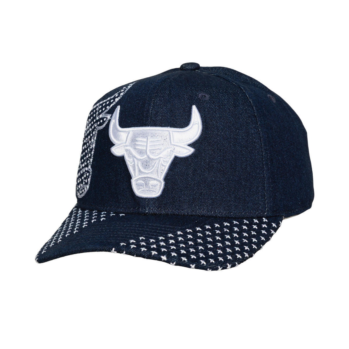 M&amp;N NBA Chicago Bulls Run Stitch Pro Snapback Hat