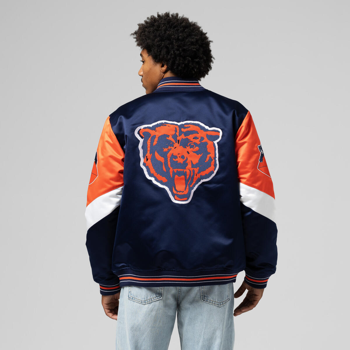 M&N NFL Vintage Chicago Bears Throw It Back Heavyweight Satin