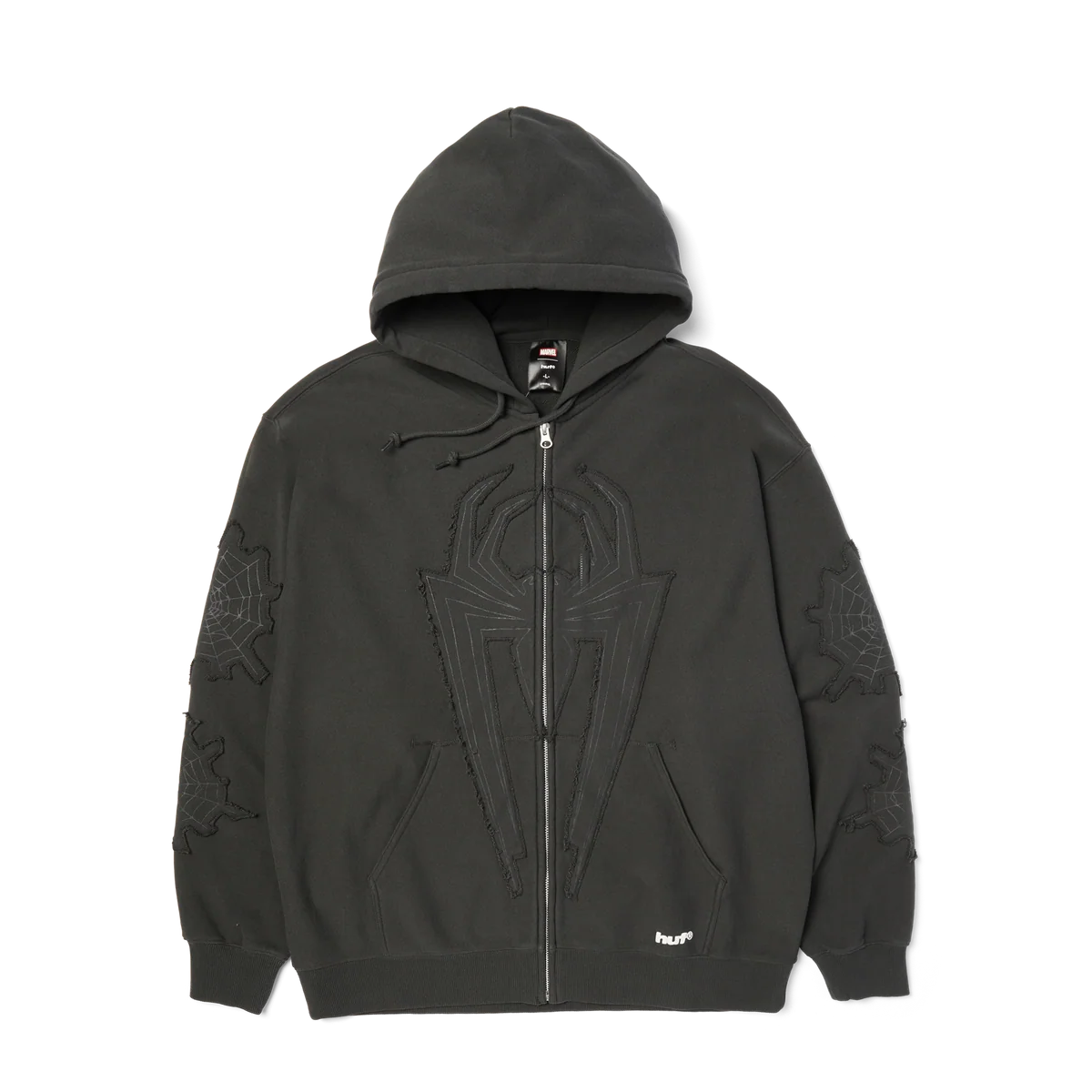 HUF Spiderman Web Full Zip Washed Hoodie