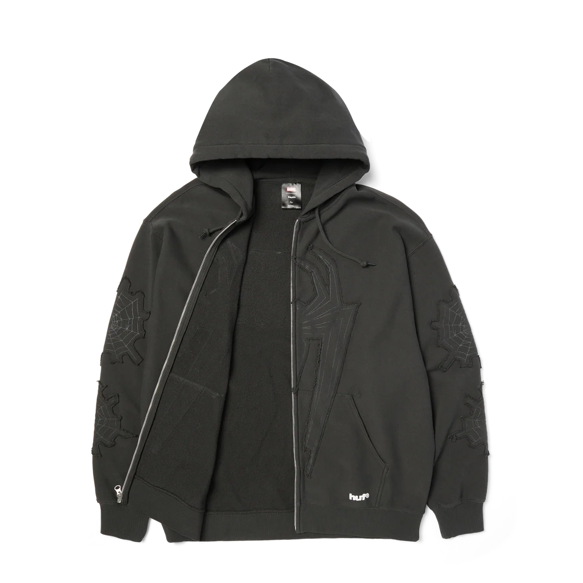 HUF Spiderman Web Full Zip Washed Hoodie