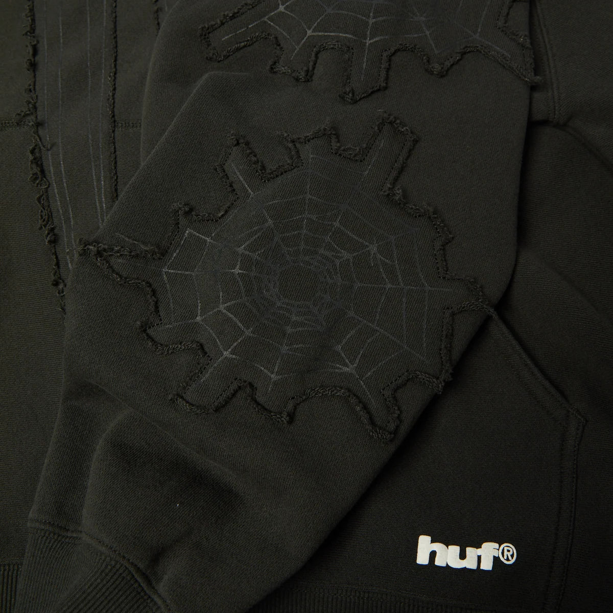 HUF Spiderman Web Full Zip Washed Hoodie