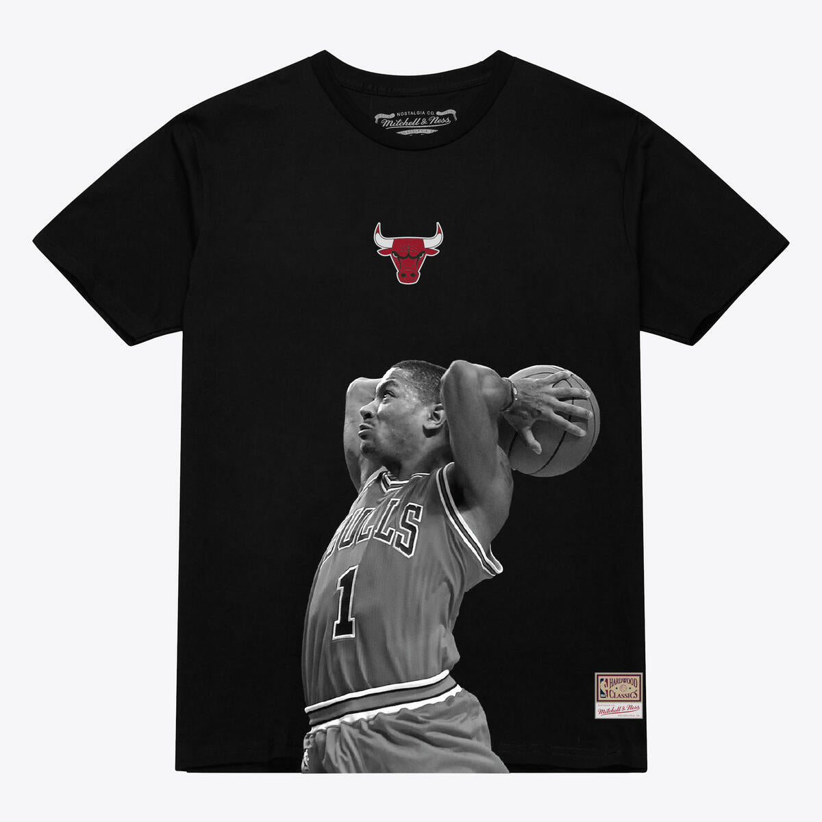 M&amp;N NBA Chicago Bulls Derrick Rose Player Short Sleeve Tee