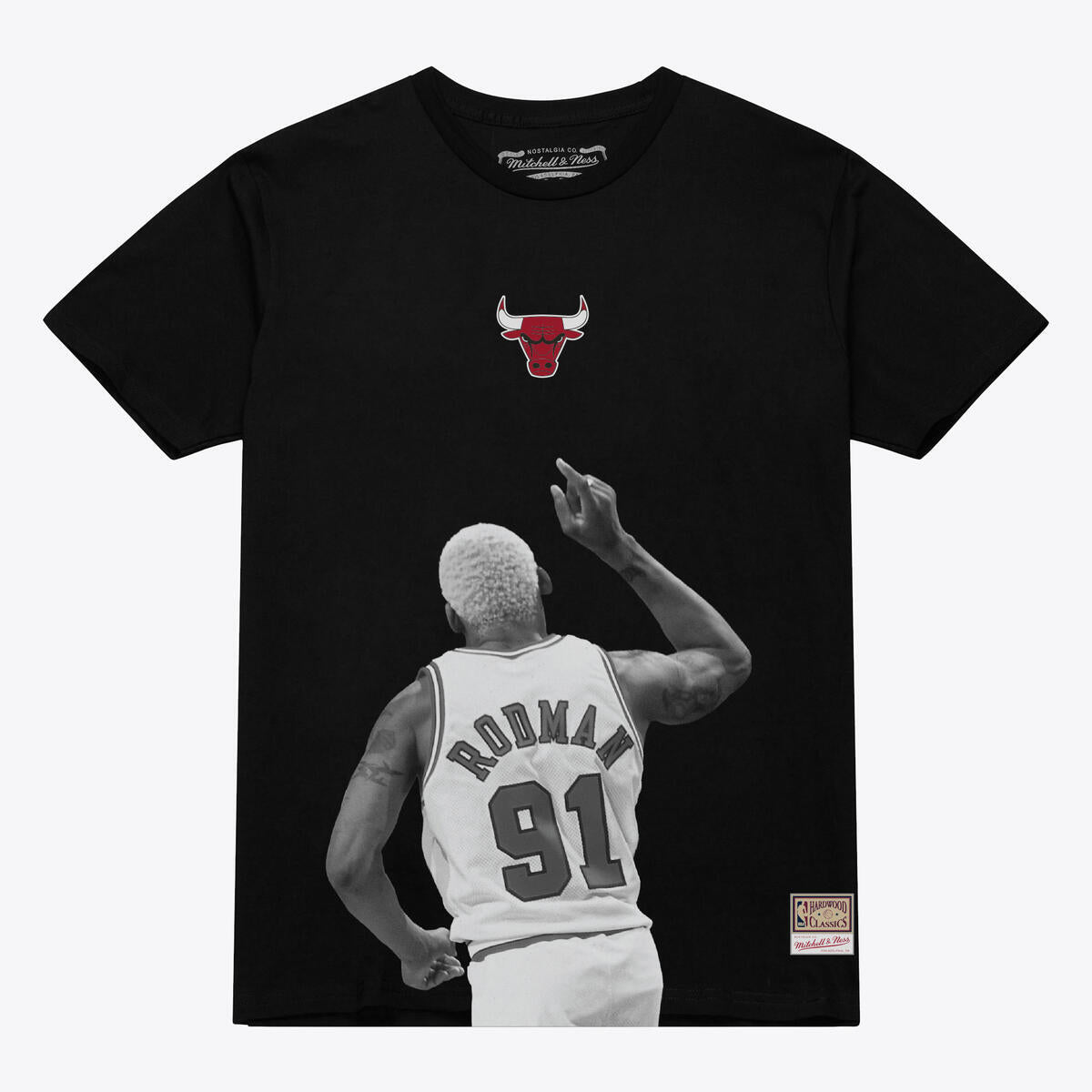 M&amp;N NBA Chicago Bulls Dennis Rodman Player Short Sleeve Tee