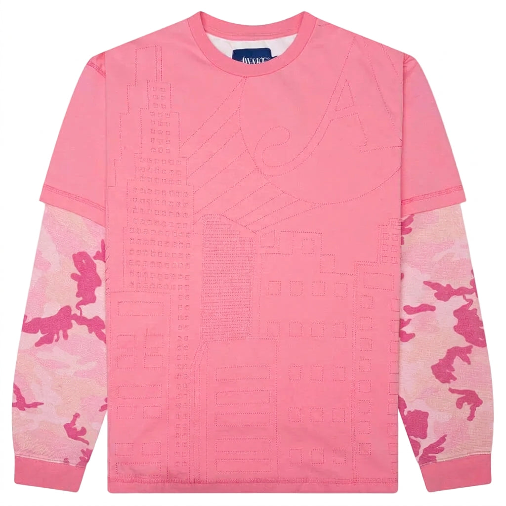 Awake NY Skyline Waffle Long Sleeve Shirt