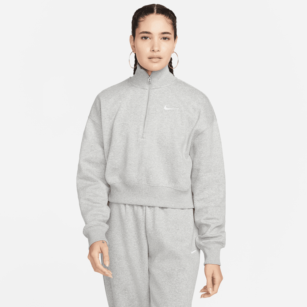 Wmns Nike Sportswear Phoenix Fleece 1/2-Zip Crop Sweatshirt 