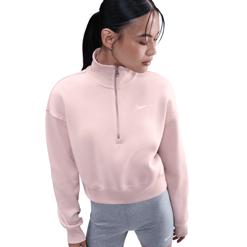 Wmns Nike Sportswear Phoenix Fleece 1/4 Zip Cropped Sweatshirt 