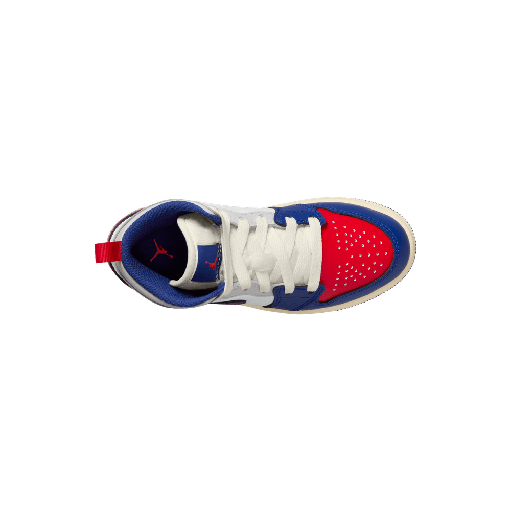 jordan blue and red shoes