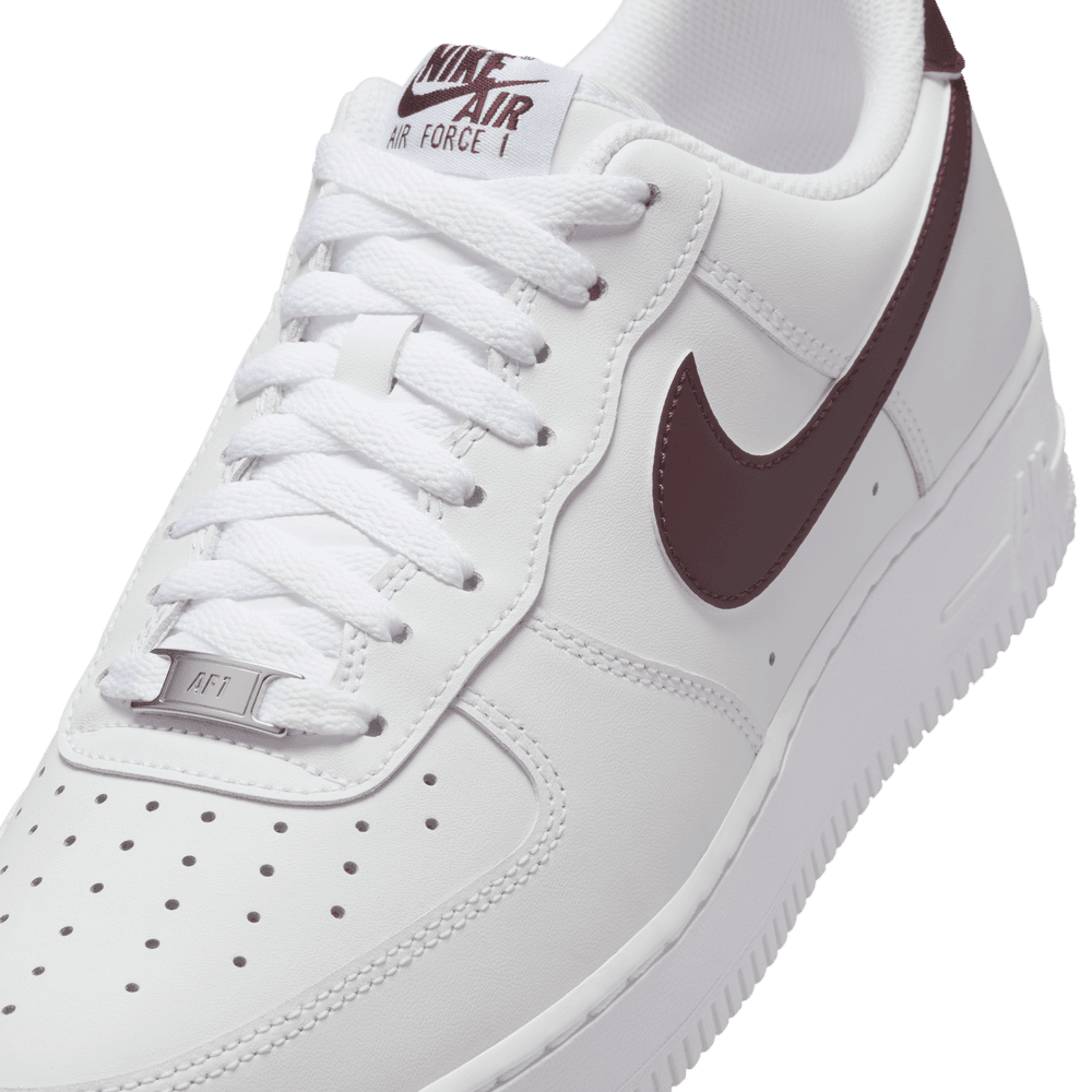 air force 1 white and burgundy