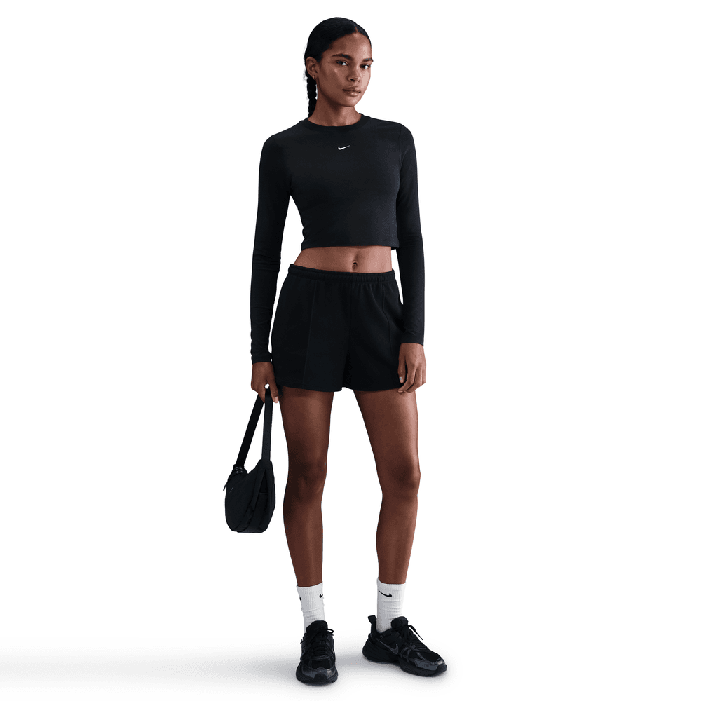 Wmns Nike Sportswear Chill Knit Slim Long-Sleeve Cropped Top 