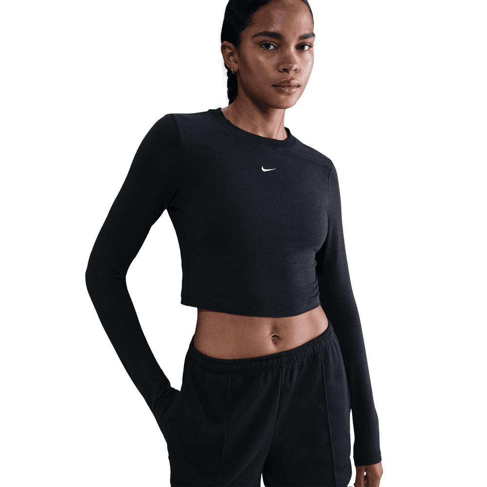 Wmns Nike Sportswear Chill Knit Slim Long-Sleeve Cropped Top 