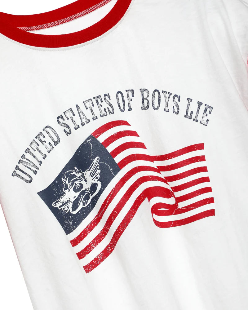 Boys Lie United States of Boys Lie Boyfriend Tee 
