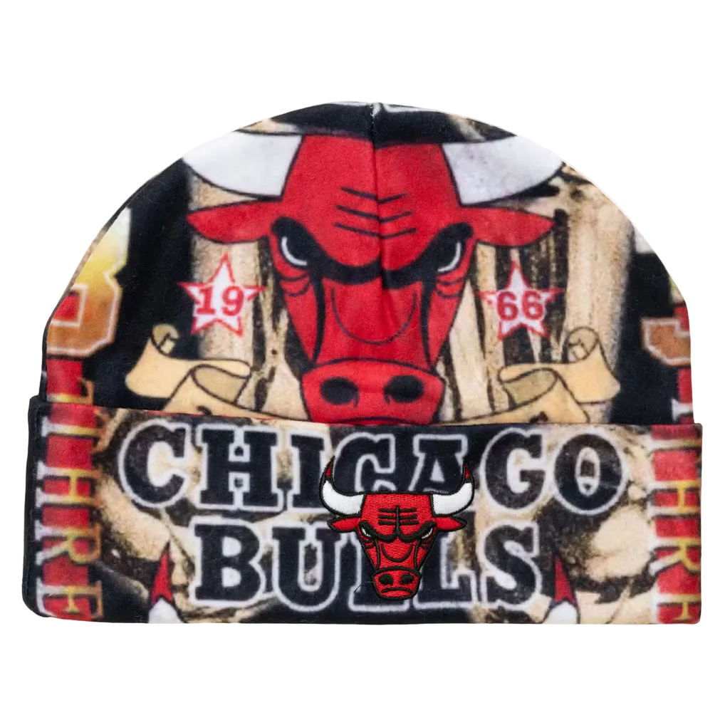 M&amp;N NBA Chicago Bulls Legacy Made All Over Print Knit Beanie