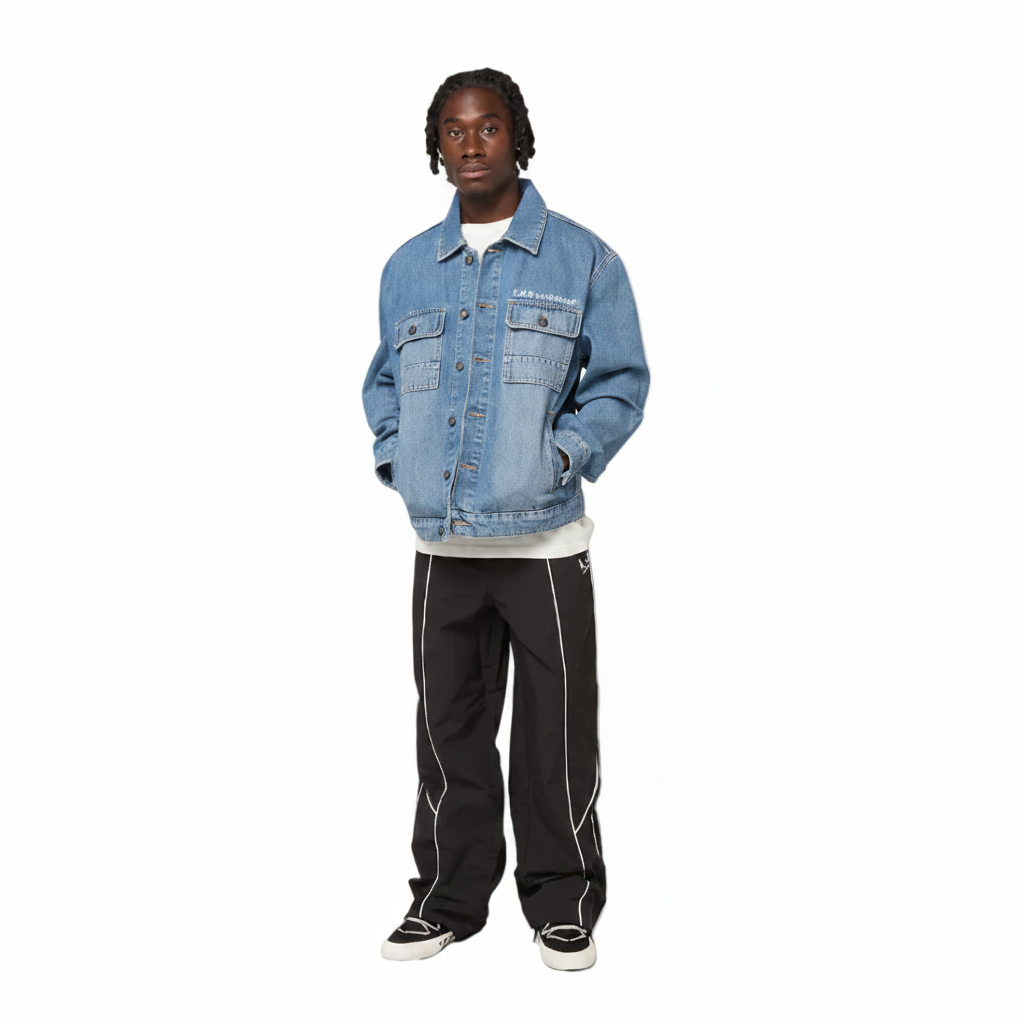 L/AB Zip Trucker Denim Jacket