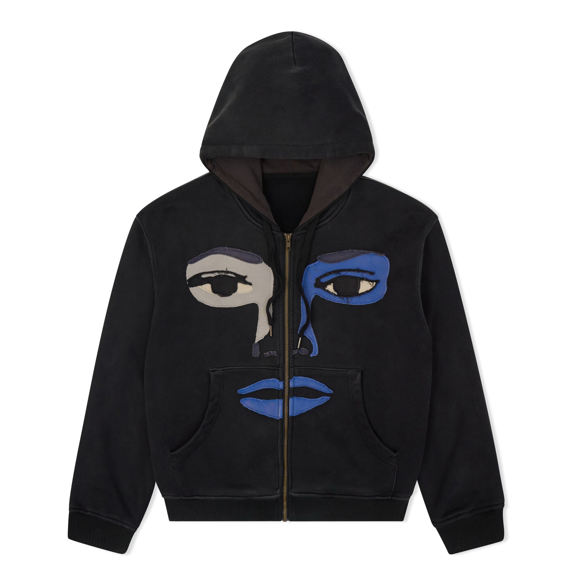 KidSuper Patchwork Face Heavy Weight Zip Up Hoodie