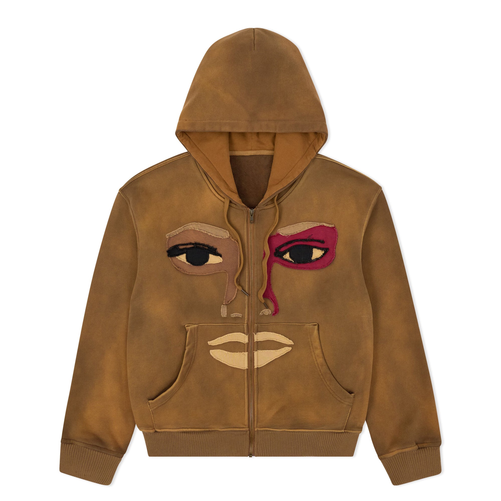 KidSuper Patchwork Face Heavy Weight Zip Up Hoodie