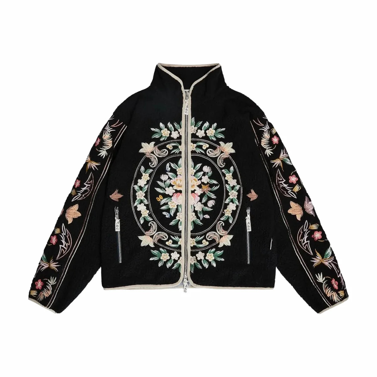 Abc. Floral Fleece Zip-Up