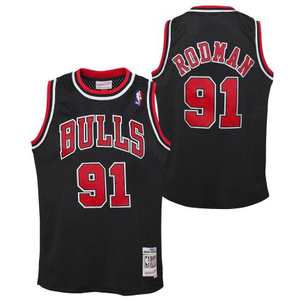 Kids M&N Chicago Bulls Swingman Jersey Dennis Rodman