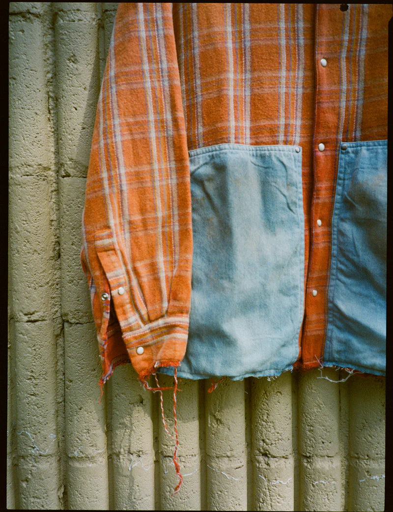 Found Plaid Denim Shirt