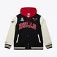 M&N NBA Vi M&N NBA Vintage Logo Chicago Bulls Courtside Fleece Button Front Hoodie 'Black' * Full titlentage Logo Chicago Bulls Courtside Fleece Button Front Hoodie