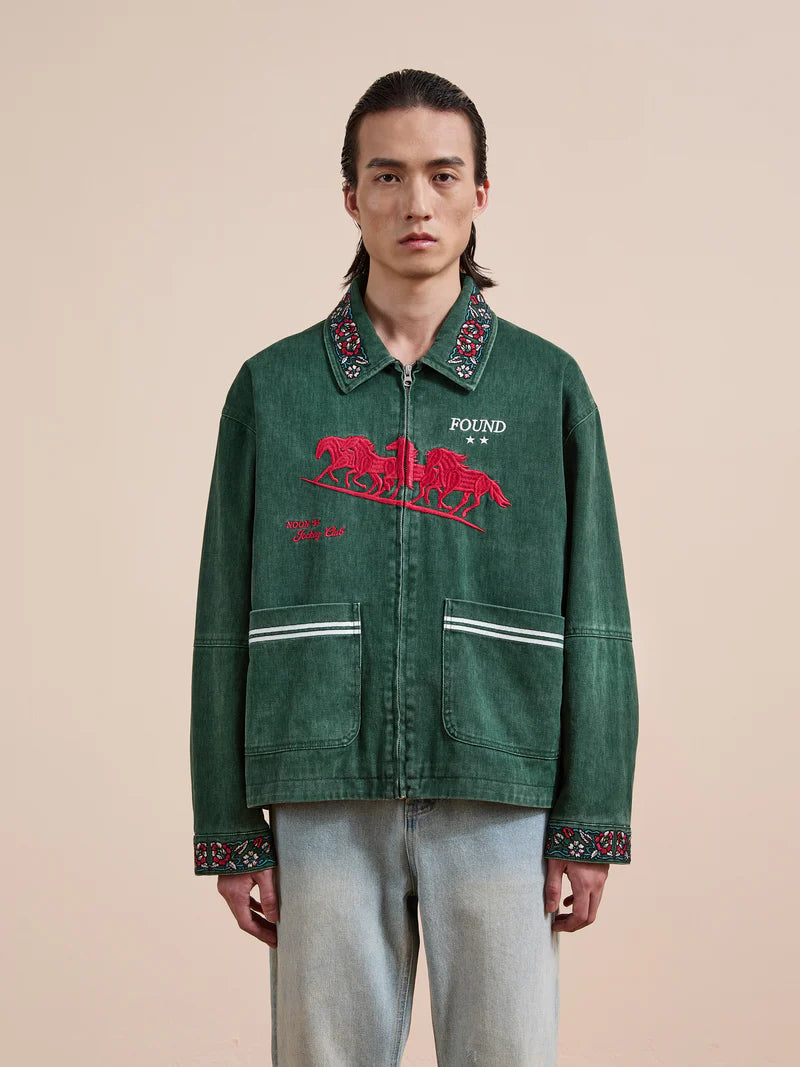 Found Jockey Club Embroidered Jacket