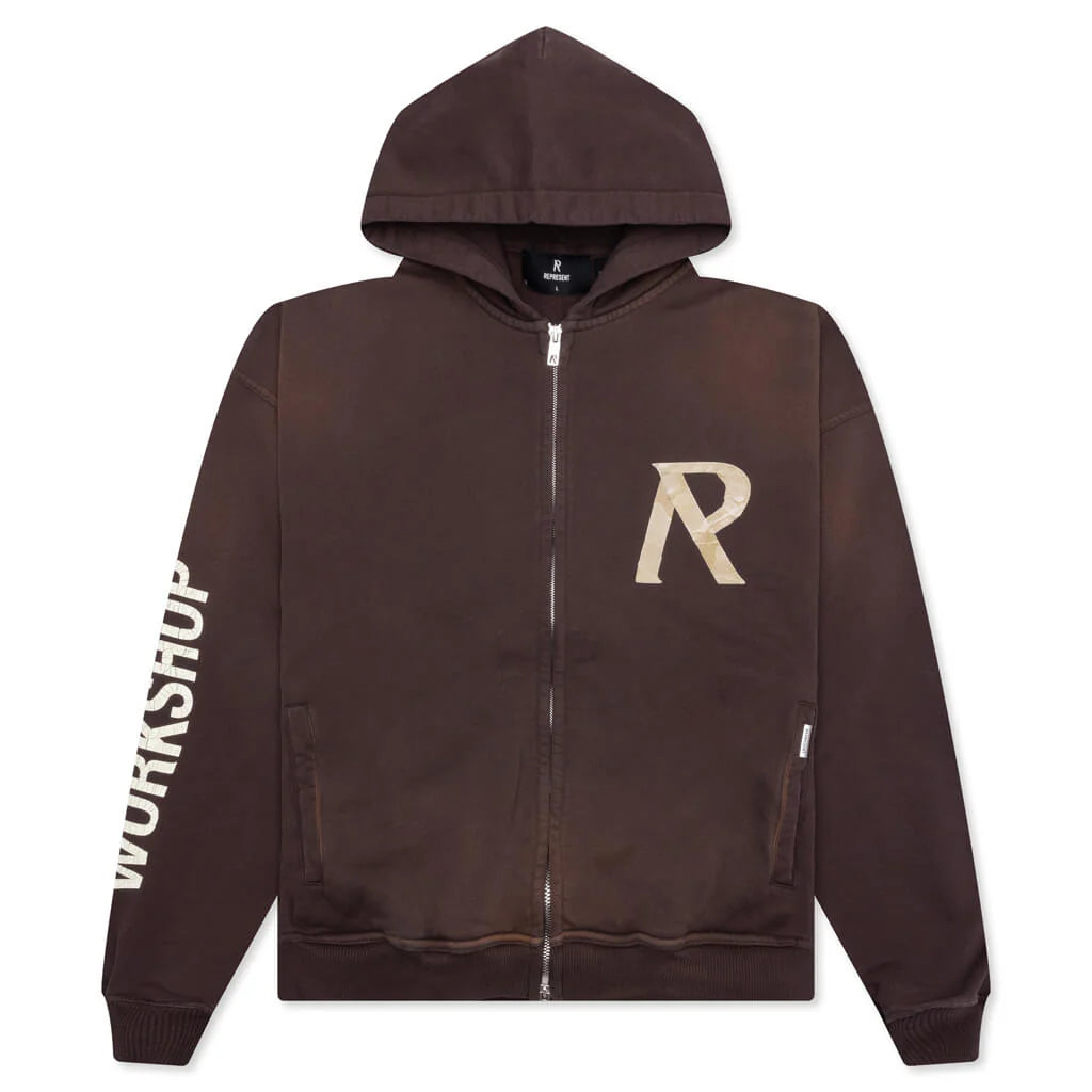 Represent Masking Tape Initial Zip Hoodie