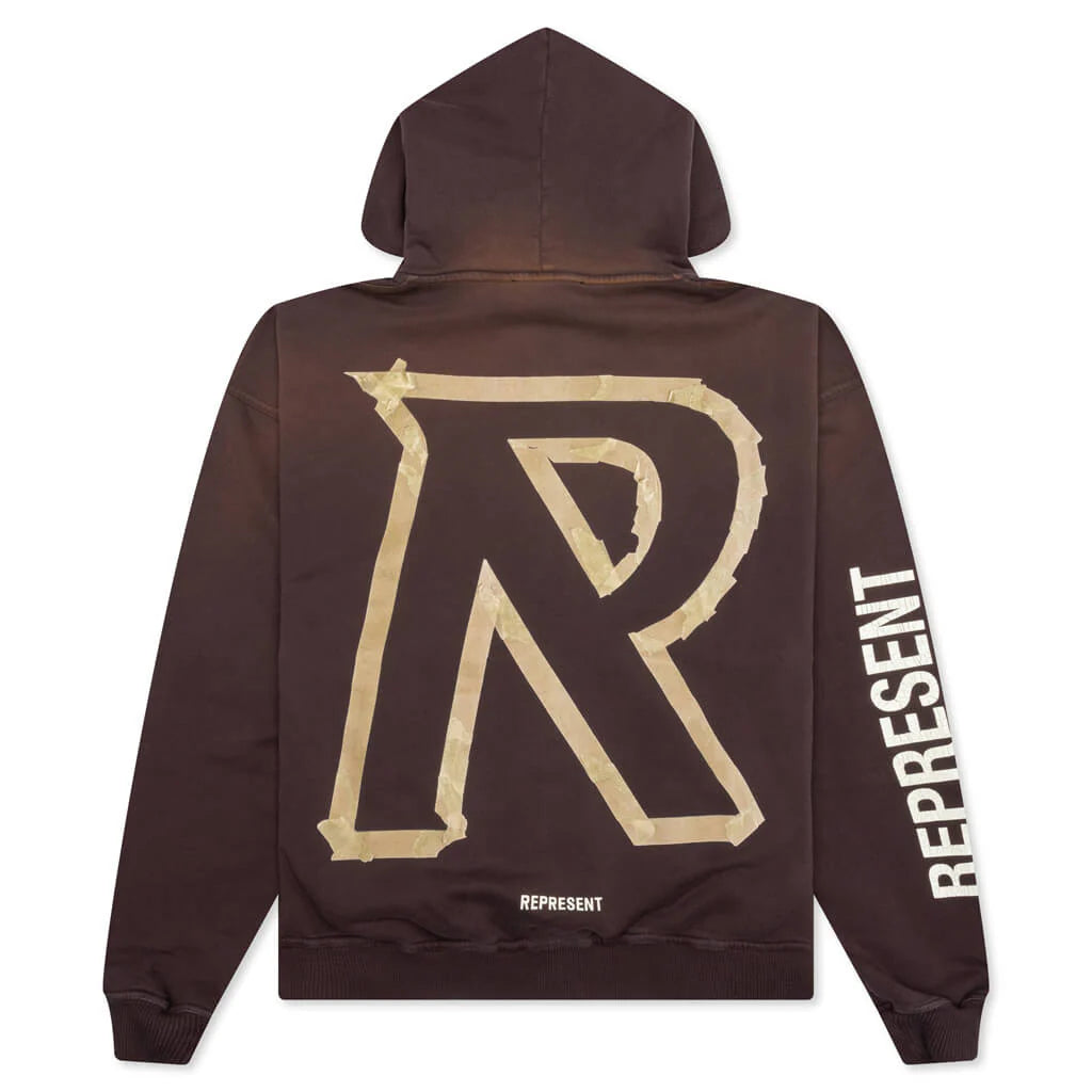 Represent Masking Tape Initial Zip Hoodie