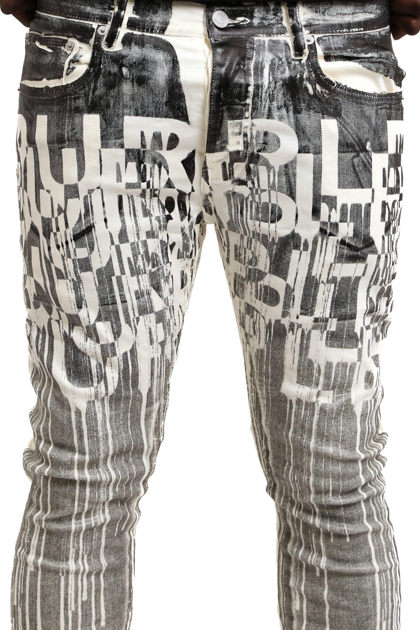 Purple Brand Reverse Black Foil SKN DEM Pant 'Off WHT|P001-SRVF325