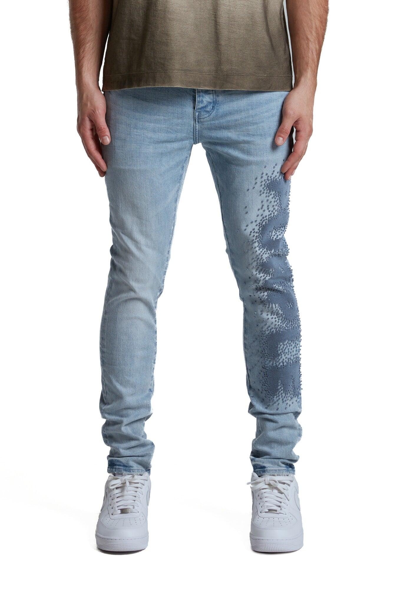 パンツ purple brand Blue denim Purple Brand Tuffetage Skinny Denim Pant 'Lt Indigo|P001-SYFF325