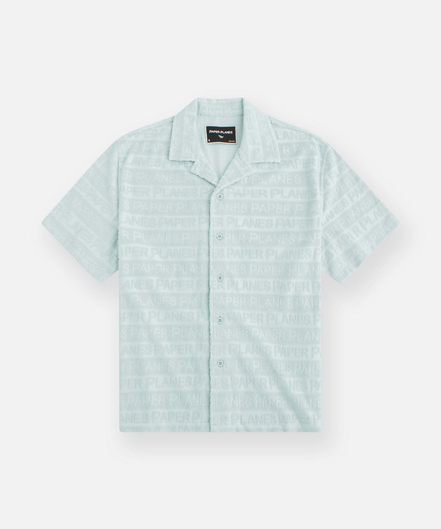 Paper Planes Beachfront Terry Cloth Button Down Shirt