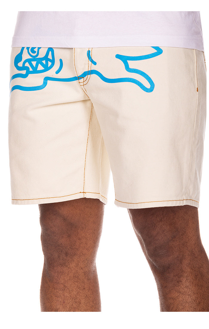 Icecream Cream Jean Shorts