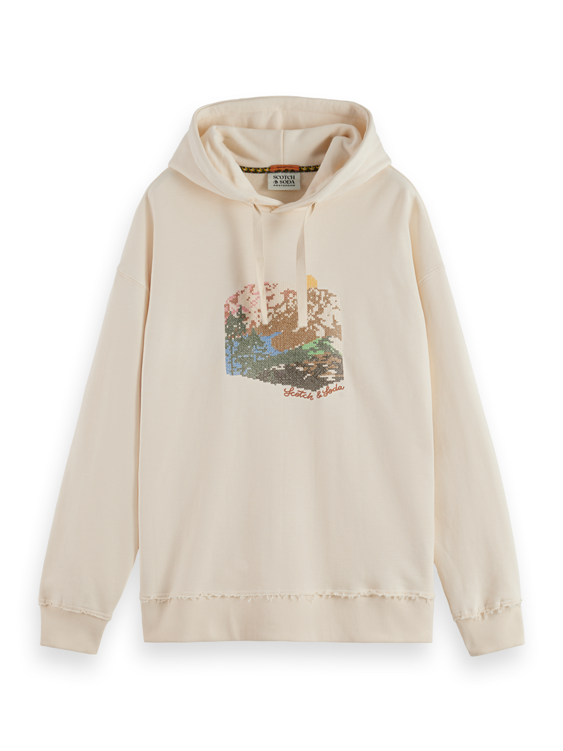 S&S Loose Fit Embroidered Artwork Hoodie