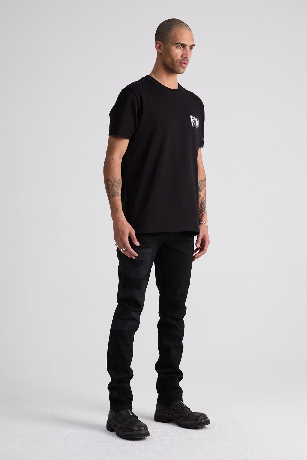 RTA Black Logo Bryant Denim 