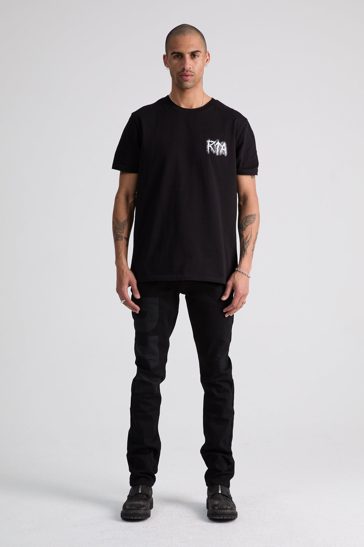 RTA Black Logo Bryant Denim 