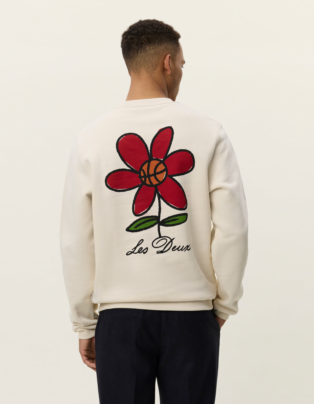 Les Deux Flower Basket Sweatshirt 'Ivory|1000836-215|Top Fashion