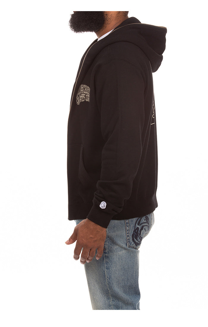 BBC Small Curve Zip Hoodie 'Black|851-7300-BLK|Top Fashion