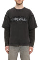 Purple Brand Textured Jersey Long Sleeve Padded Tee