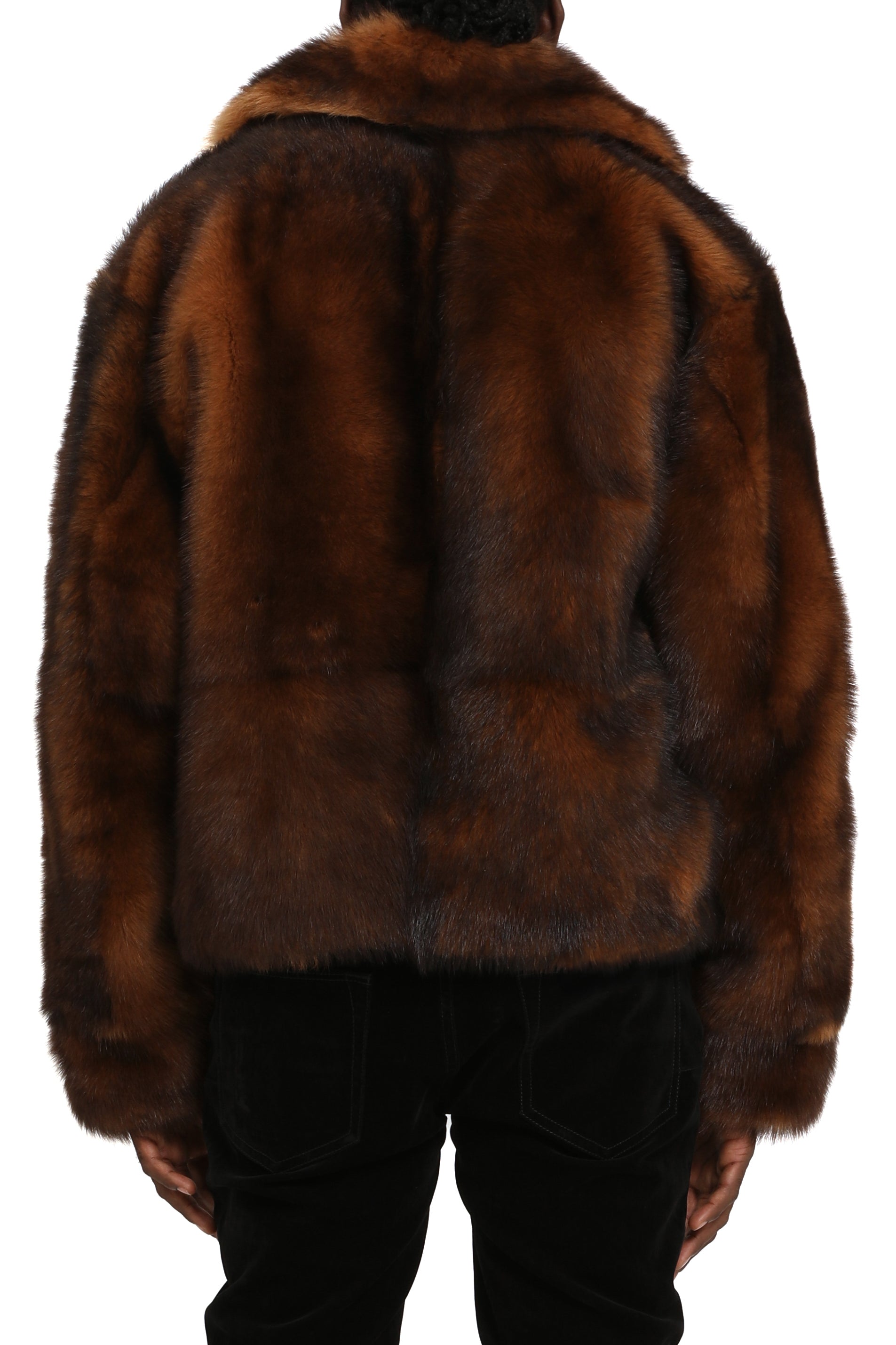 Purple Brand Shearling Zip Up Jacket