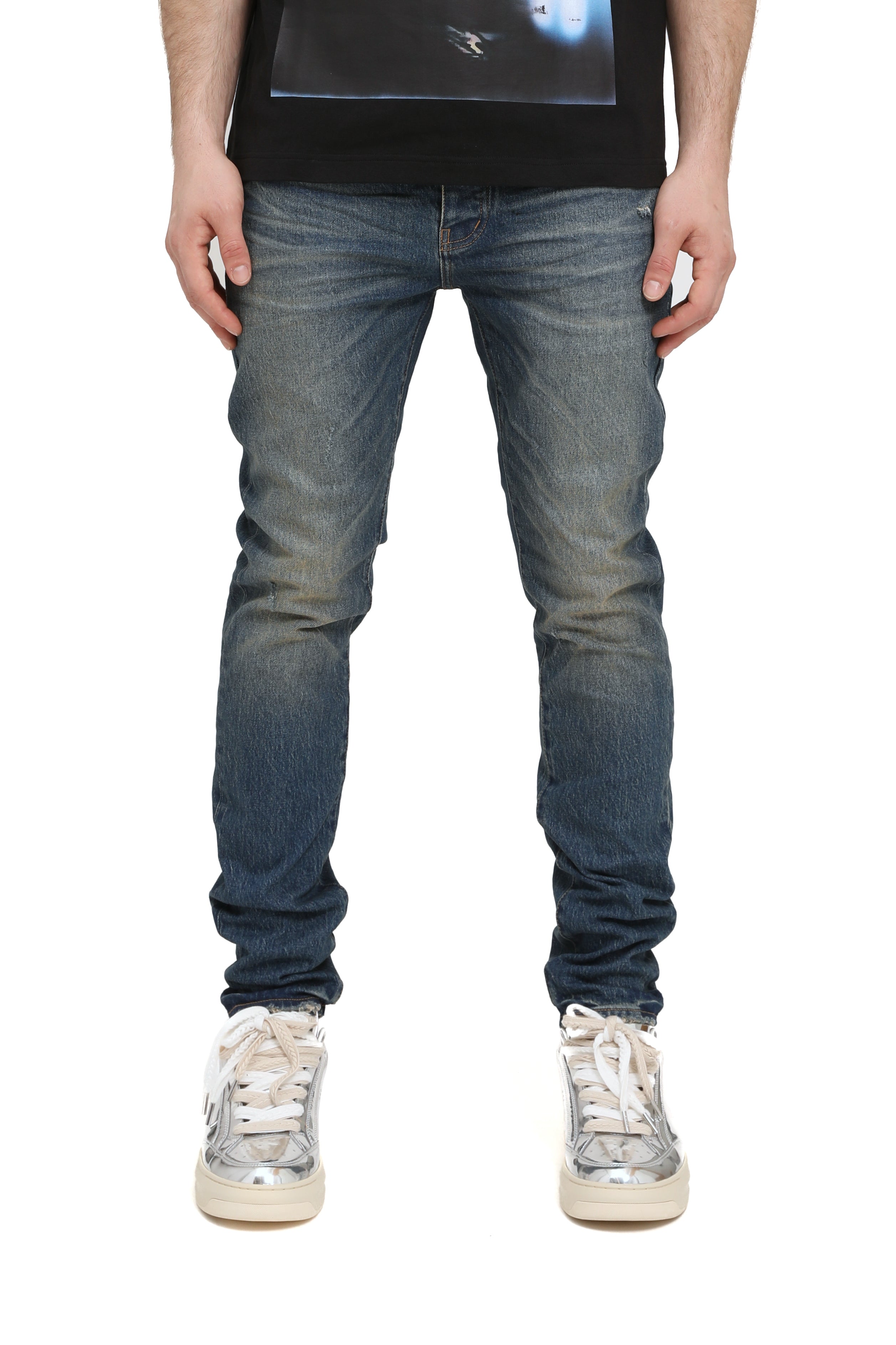 パープルブランドデニム Purple Brand Skinny Vintage Denim 'Dark Indigo' – Top Fashion