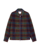 Les Deux Check Wool Zipper Coach Jacket