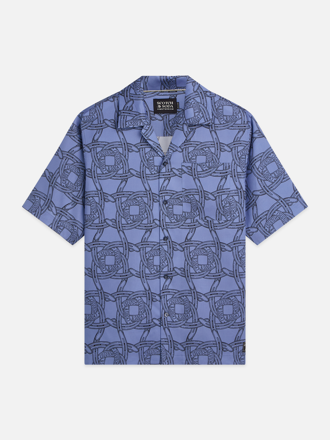 S&amp;S Printed Tencel Relaxed-Fit Shirt Sleeved Shirt