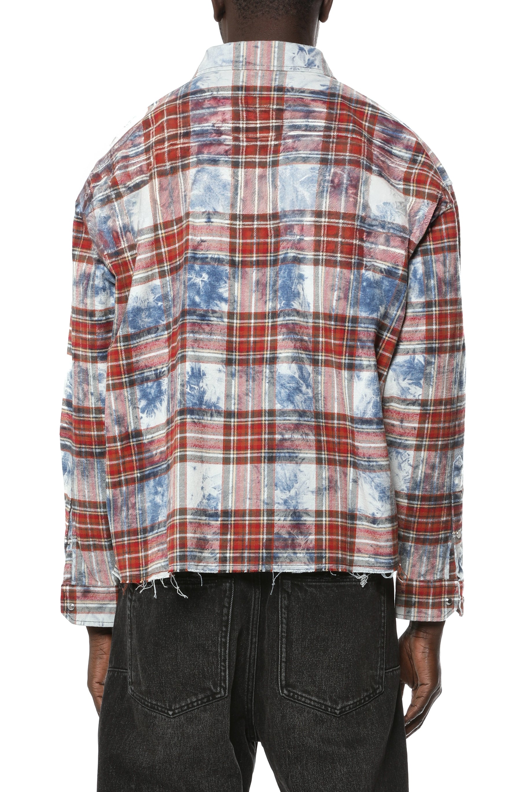 Purple Brand Plaid Embellished Shirt