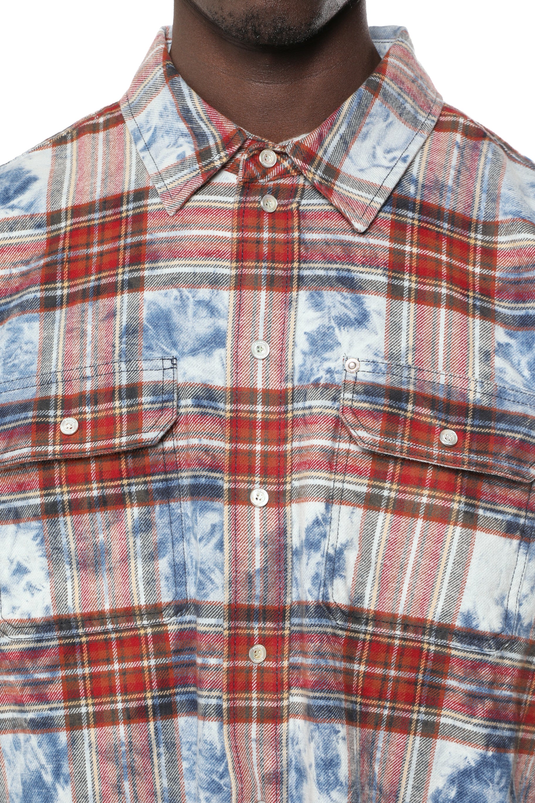 Purple Brand Plaid Embellished Shirt