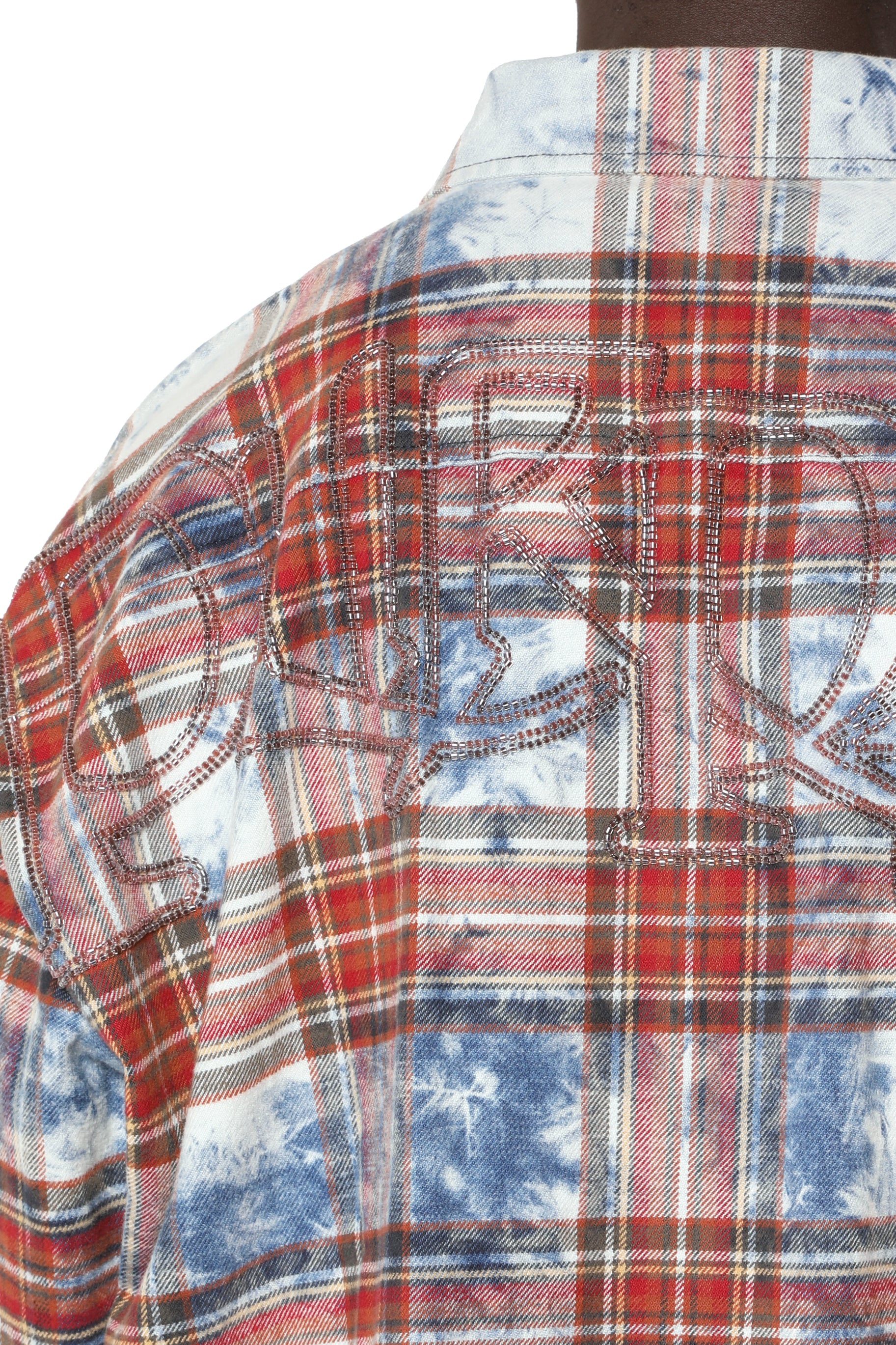 Purple Brand Plaid Embellished Shirt