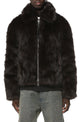 Purple Brand Faux Fur Shawl Jacket