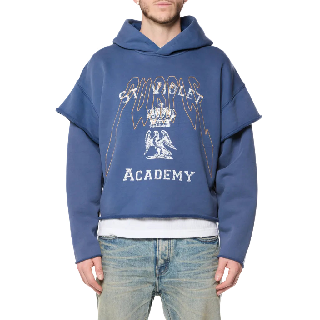 Purple Brand Heavyweight Fleece Tactical Raw Hoodie