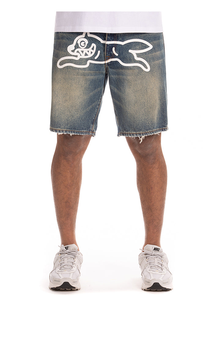 Icecream Blueberry Yogurt Jean Shorts
