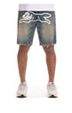 Icecream Blueberry Yogurt Jean Shorts