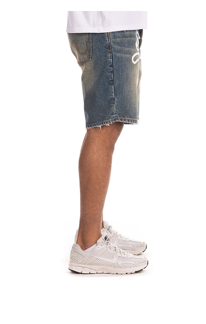 Icecream Blueberry Yogurt Jean Shorts
