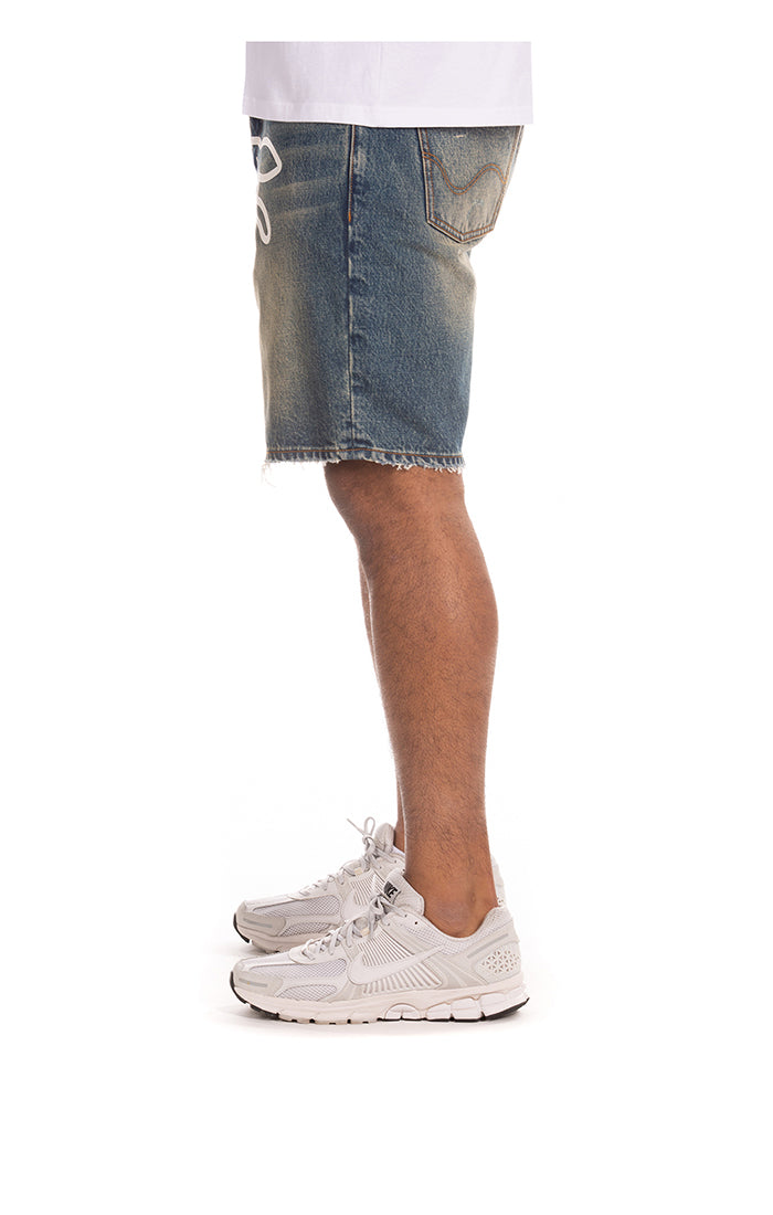 Icecream Blueberry Yogurt Jean Shorts