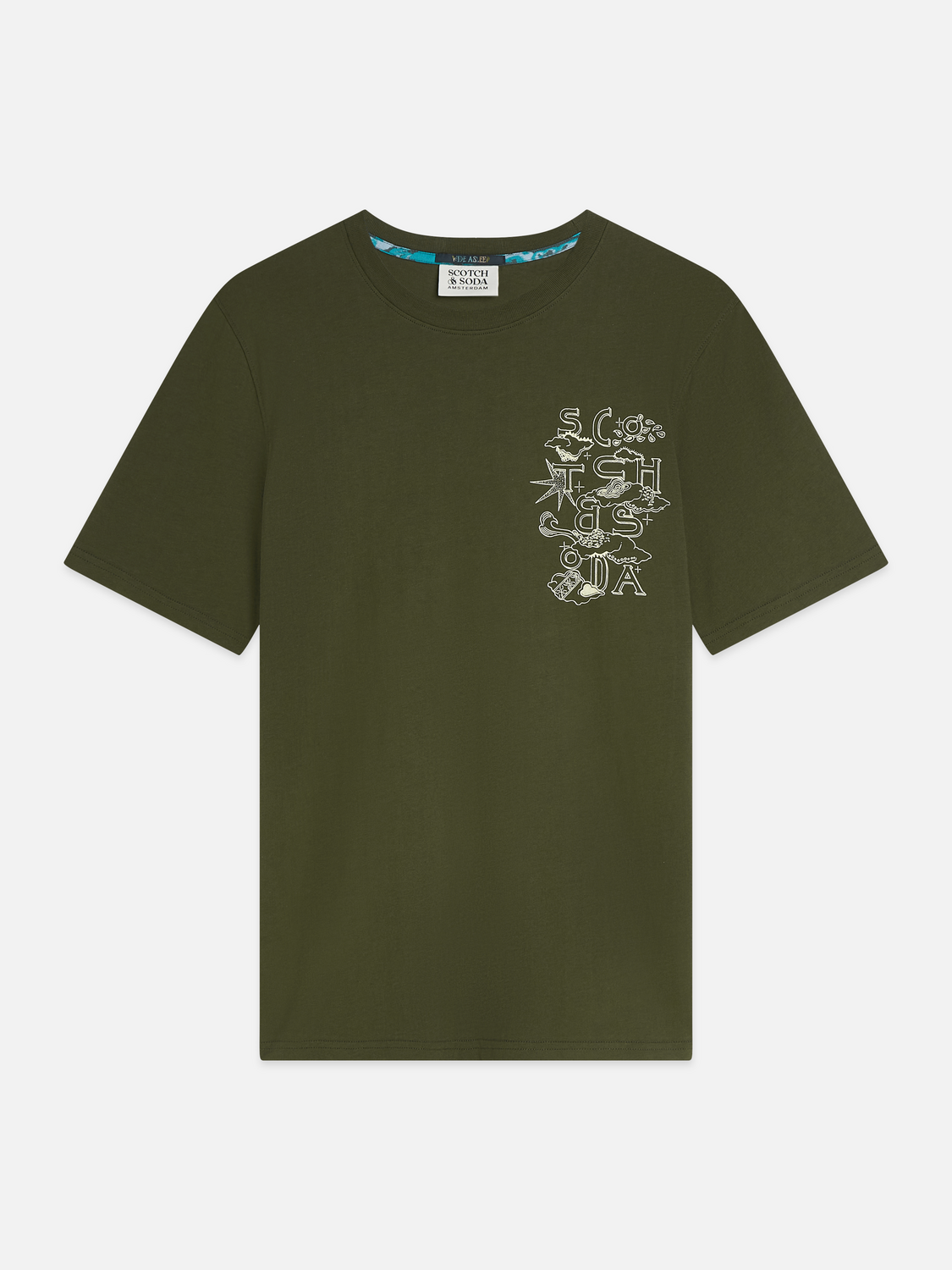 Scotch &amp; Soda Left Chest Artwork Regular-Fit Tee